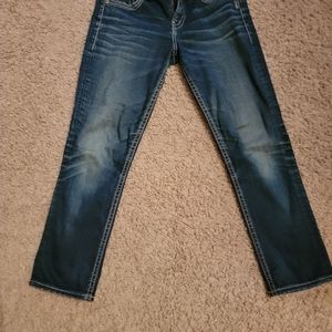 Silver Capri Jeans